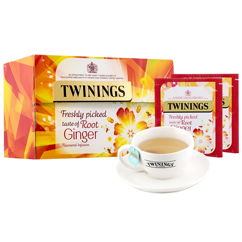 波兰进口 川宁(TWININGS) 茶叶花草茶茶包 英国川宁鲜味干姜茶 20包*2g 40g/盒
