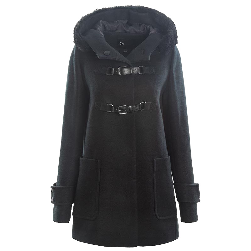 7m2017秋冬新款韩版带帽呢大衣中长毛呢外套女70008832