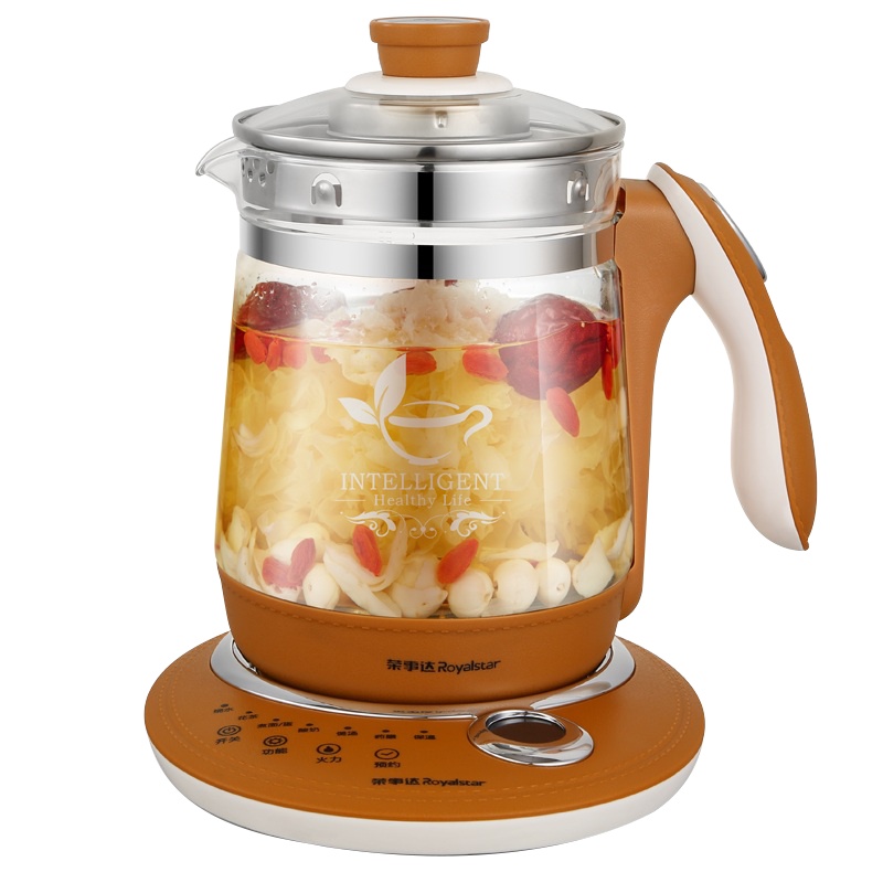 荣事达(Royalstar)养生壶1.8L容量YSH1866全自动加厚玻璃多功能电热烧水壶花茶壶黑茶煮茶器304不锈钢