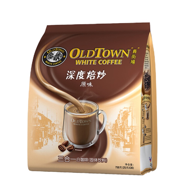 马来西亚旧街场深度焙炒白咖啡原味750g(口味随机)(151)