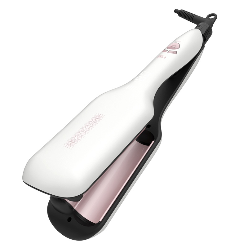 匹奇(Pritech)JF5韩式蛋卷棒水波纹夹板防烫卷发棒女蛋卷烫泡面头波浪便捷烫发器 白色