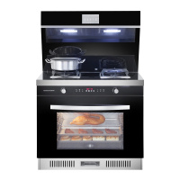 火王新纪元 高端集成 灶智能蒸烤消一体 厨房环保灶 一体灶台 侧吸式抽油烟机燃气灶蒸烤箱消毒柜套装JJZT-DLM-A5