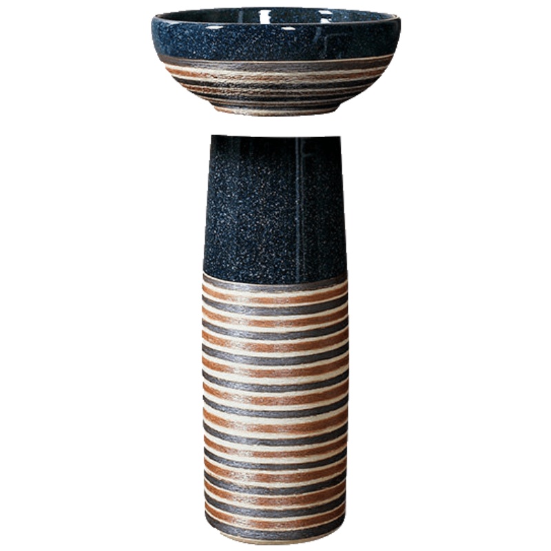 时尚家装陶瓷立柱盆一体式洗手盆方形小号落地式洗脸盆立式柱盆家用 放心购安心抵