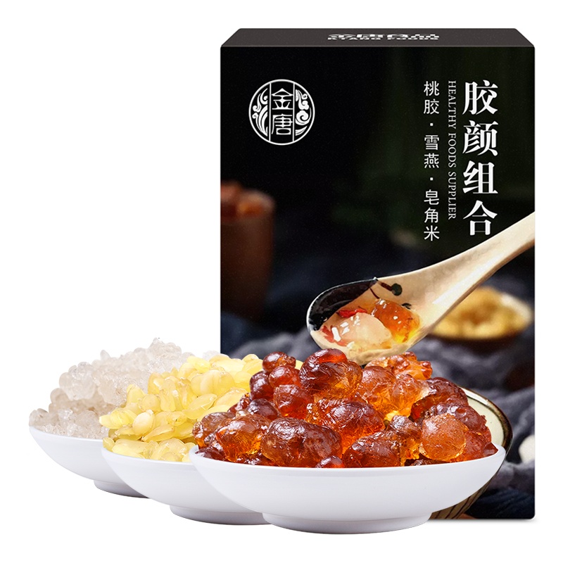 金唐(KTANG) 胶颜组合 皂角米 雪燕 桃胶200g 胶颜羹