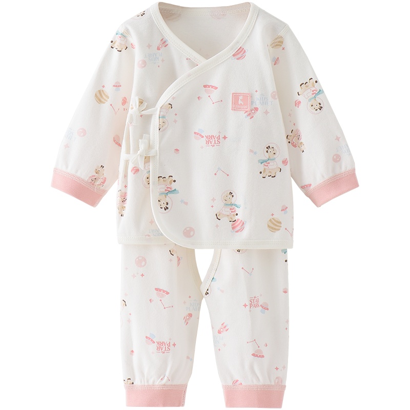 童泰(TONGTAI)2020新生婴儿和服内衣男女宝宝0-3月纯棉上衣裤子开裆裤套装儿童内衣内裤系列小童宝宝内衣