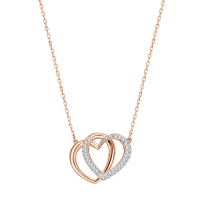 施华洛世奇(SWAROVSKI) 心心相印女士永恒不变的爱项链锁骨链 人造水晶 送恋人 5194826
