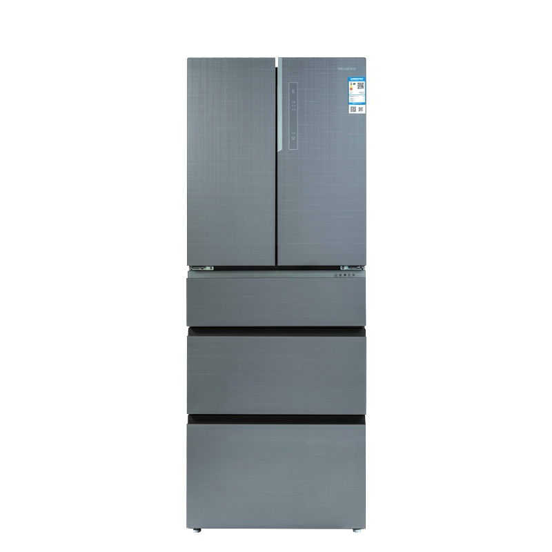 美菱(MELING) BCD-406WUP9B 406升法式多门冰箱 变频无霜 玻璃面板 智能WIFI(星河银)