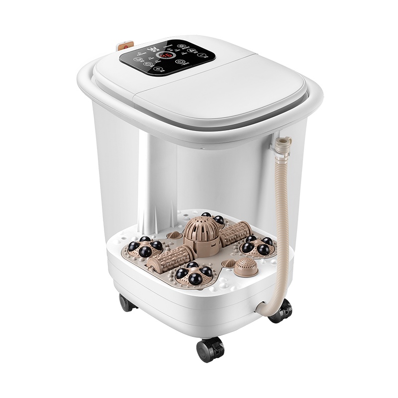 皇威足浴盆多功能泡脚桶过小腿足浴盆全自动按摩加热恒温洗脚盆泡脚盆家用 时尚外观 深桶 隔离速热 触摸大屏H-319B深桶