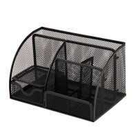 得力(deli)9200网格笔筒组合办公用品桌面收纳笔插文具整理盒多功能笔座