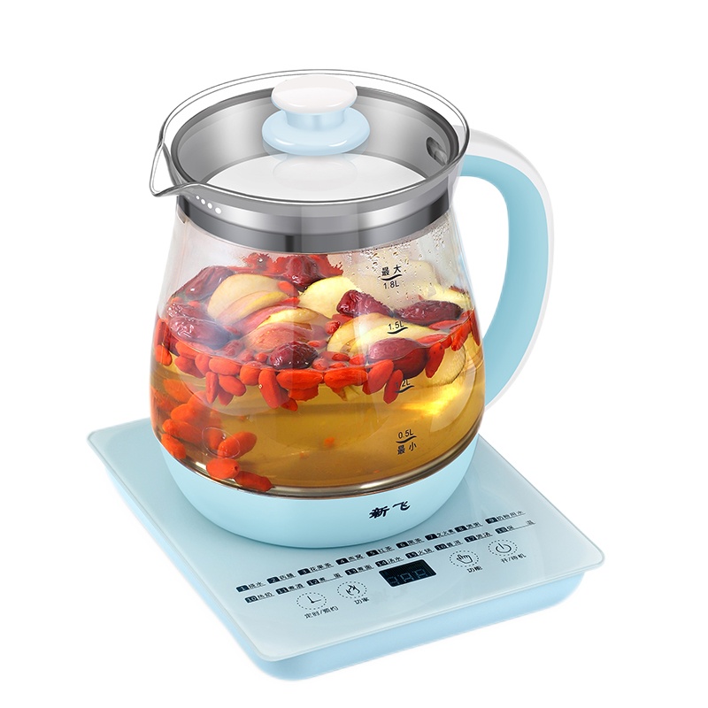 新飞(Frestec)养生壶1.8L煮茶器茶具电茶壶煮茶壶花茶壶玻璃煎药壶中药锅药膳电热烧水壶XFYS-1803