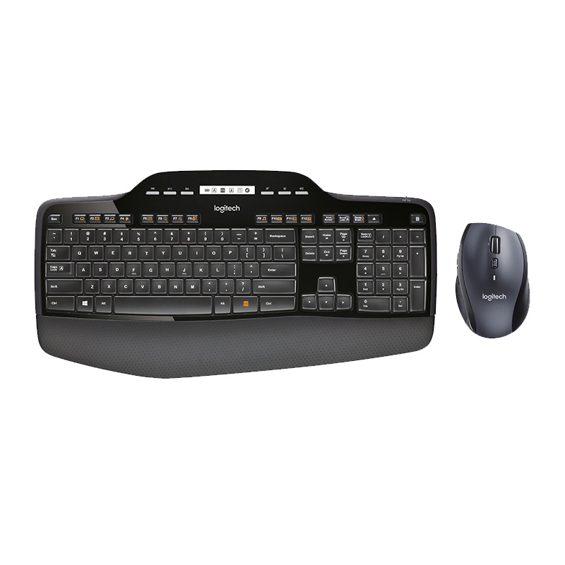 罗技(Logitech) MK710无线蓝牙键鼠套装 自带软垫掌托 LCD控制板一目了然 疾速滚动-B2B