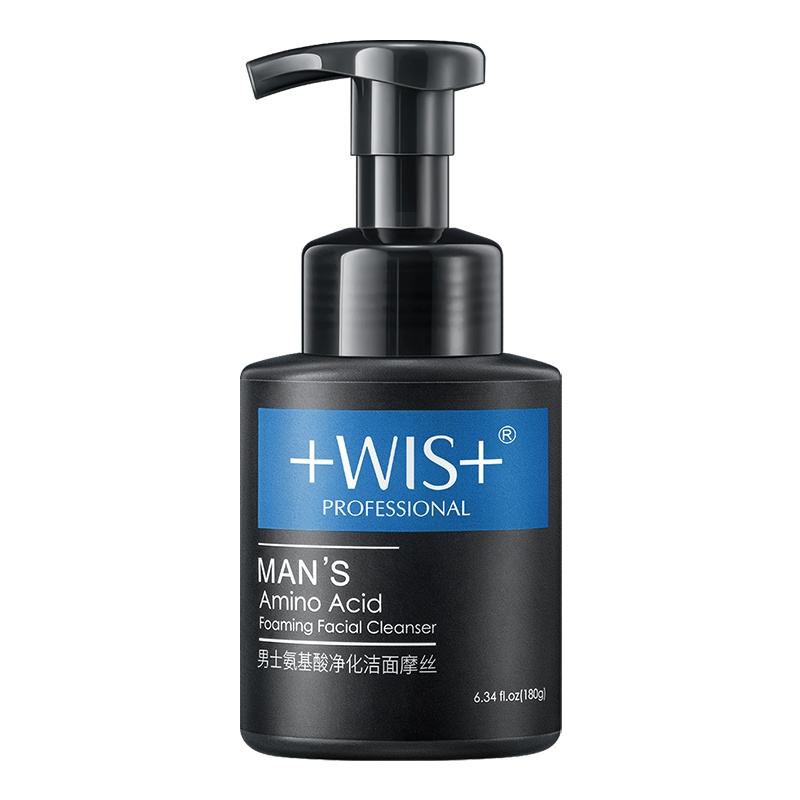 WIS男士氨基酸净化洁面摩丝180g 温和清洁控油洁面摩丝氨基酸