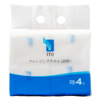 日本ito一次性洗脸巾棉柔巾洁面卸妆EF纹加厚防水盒装替换装4包装100抽