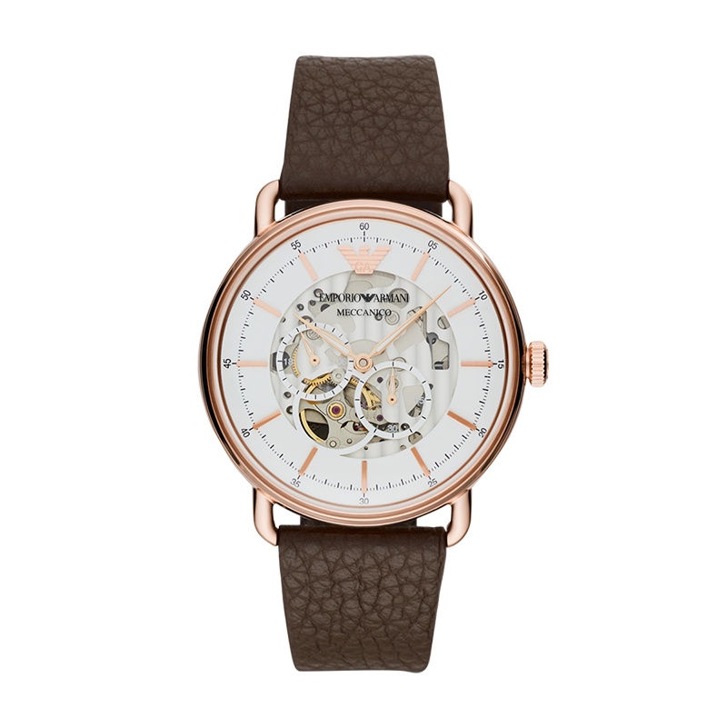 Armani阿玛尼手表皮带全自动镂空机械表男士 生日礼物 送男友AR60027