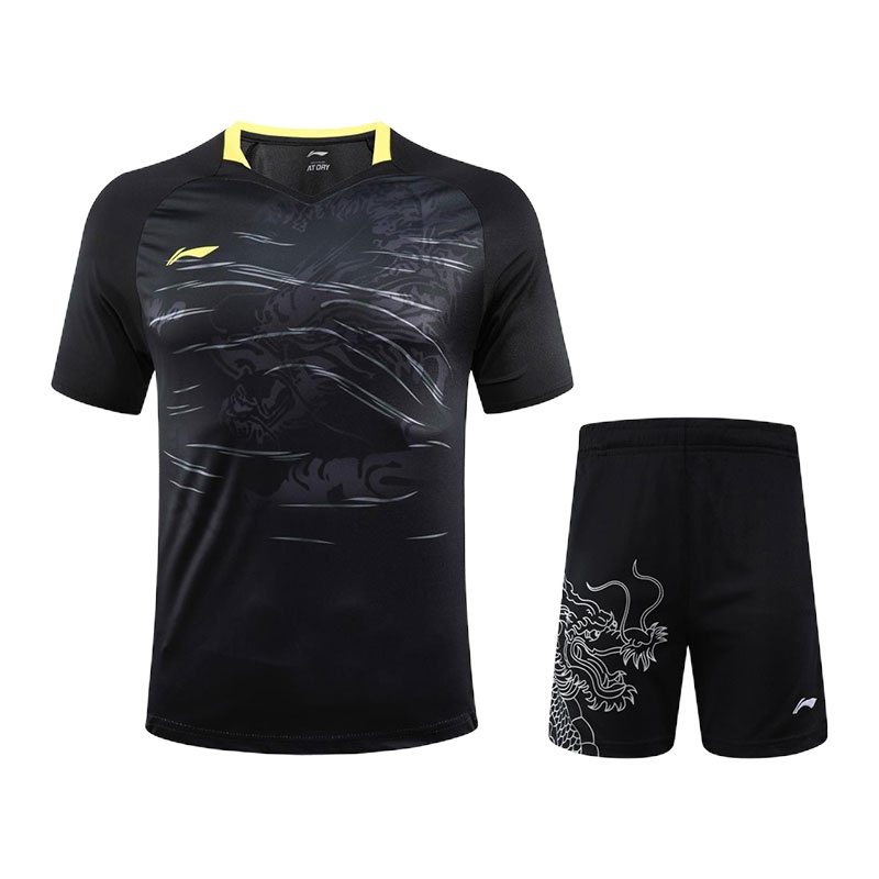 罗拉博(ROLABO) 李宁运动套装速干透气羽毛球服 L/175