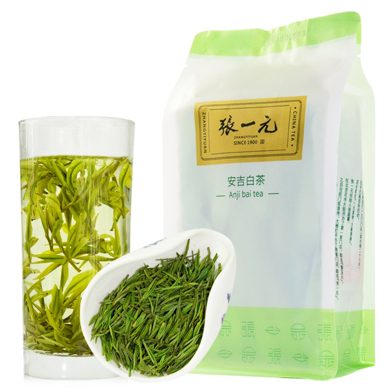 张一元 经典系列安吉白茶袋装茶80g(20包) 绿茶茶叶
