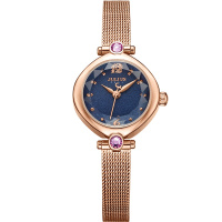 聚利时正品韩风时尚潮流椭圆不锈钢锆石防水学生手表女表JA-1010