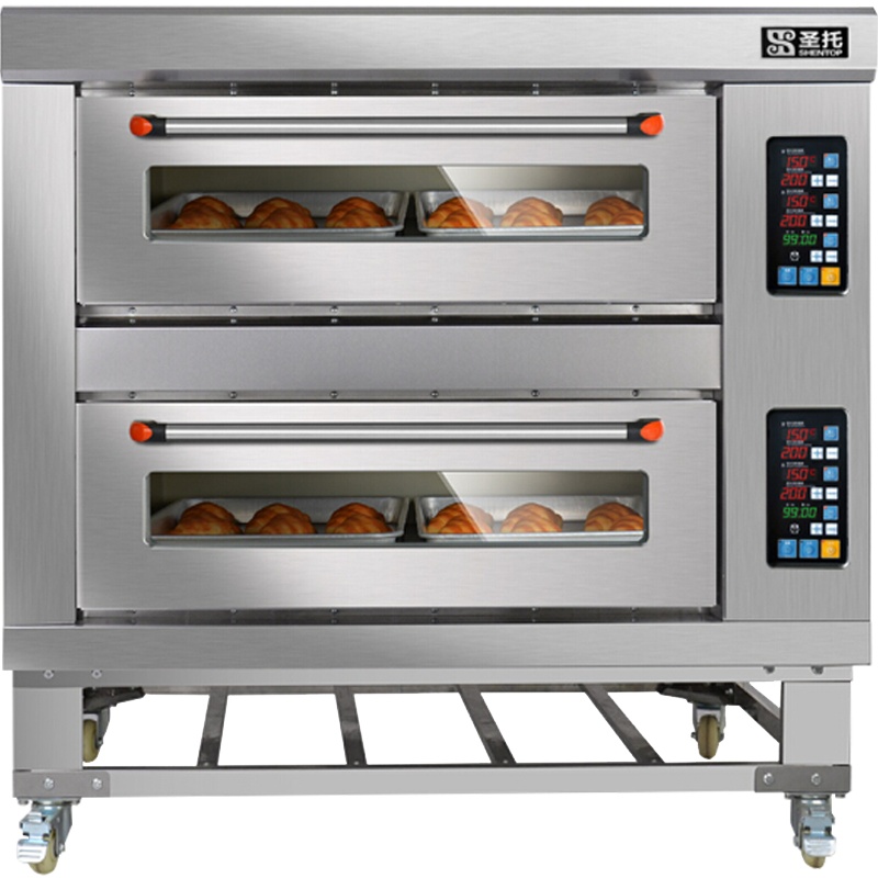圣托(Shentop)二层四盘商用烤箱 全自动大型蛋糕面包披萨炉 2层4盘月饼电热大烘炉 STAH-KD24