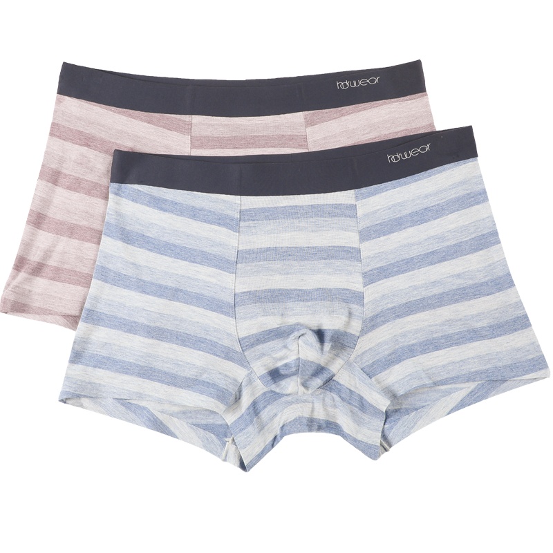 红豆居家(Hodohome)男士条纹内裤无痕简约时尚内裤组合装(二条装)