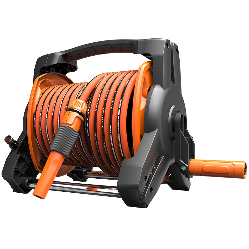 亿力 YILI 水管车架 洗车工具收纳架 园艺浇花洗车水枪套装PVC水管 花洒状 雨伞状多种水型工程塑料喷头