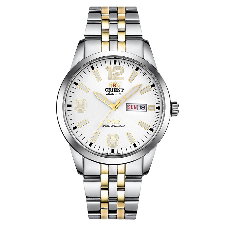 东方(ORIENT)东方双狮(ORIENT)手表男士机械表全自动机械表夜光防水双日历男表 [流光间金]SAB0B005W