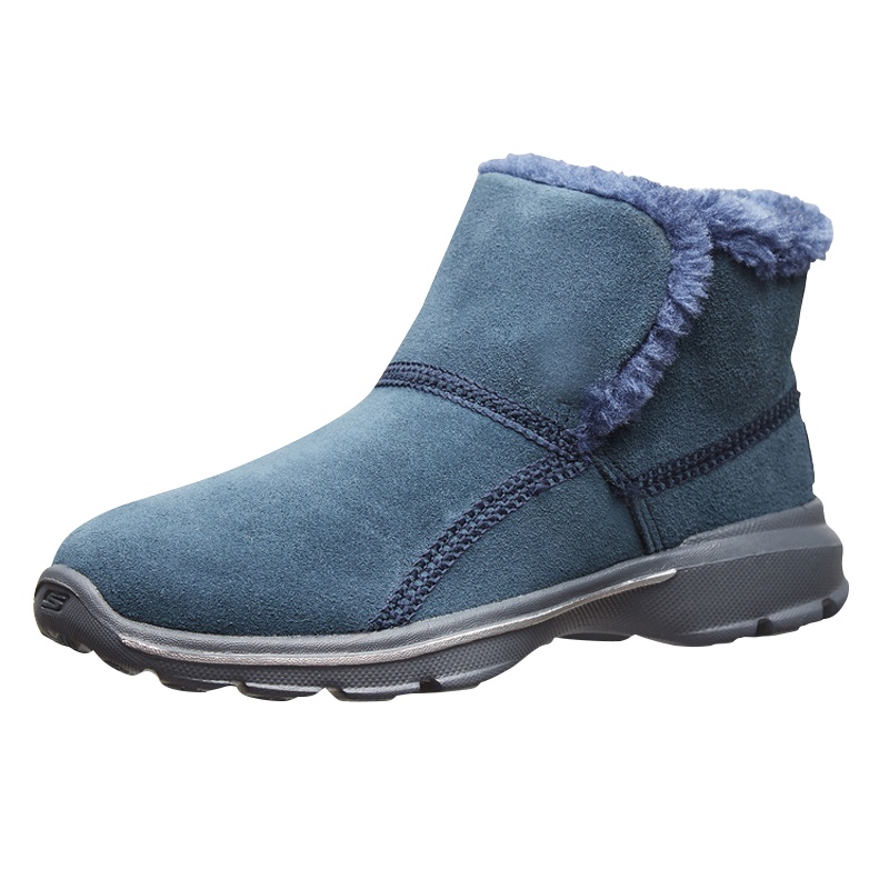 Skechers斯凯奇童靴大童加毛绒加厚雪地靴短靴中筒靴保暖664059L