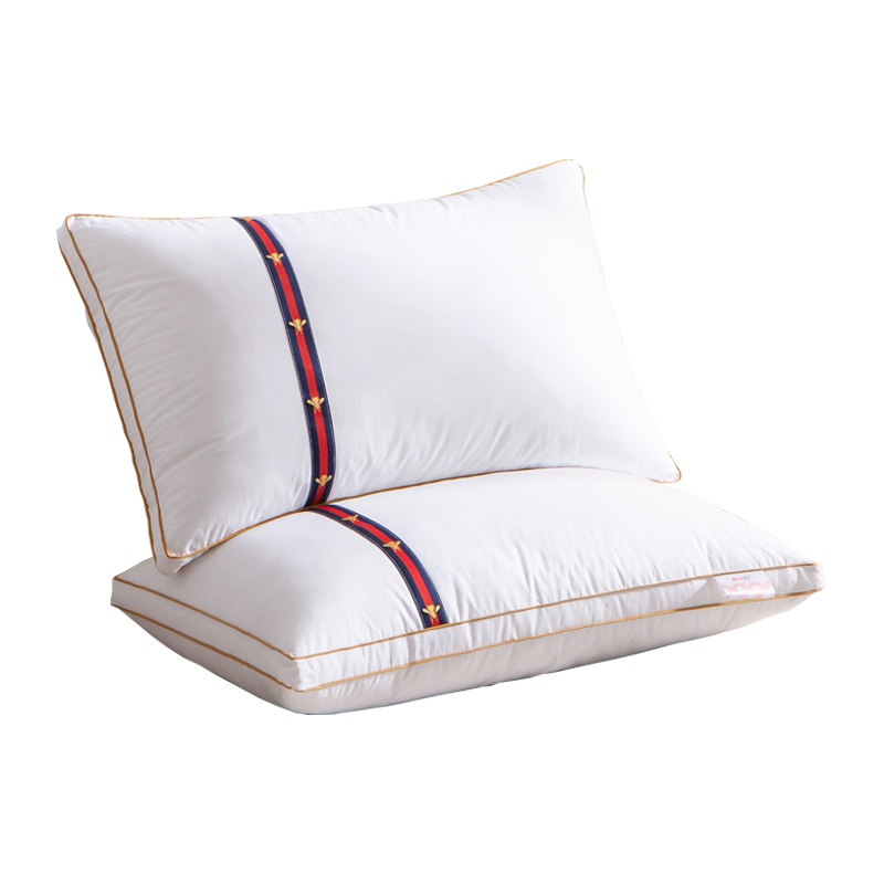 红豆家纺 全棉枕头枕芯成人家用单人双人学生枕护颈枕一对拍2