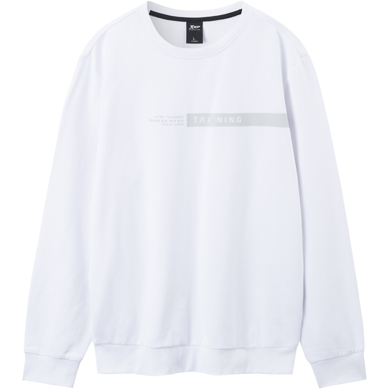 特步卫衣男圆领长裤2019秋季新款男士运动休闲套头上衣外套男装