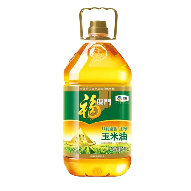 福临门 黄金产地玉米油 5L/瓶 (4瓶为一箱,20箱起拍,不足量不发货)