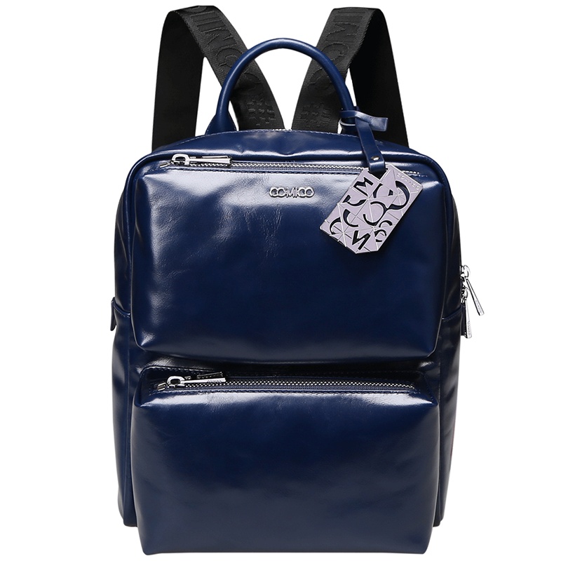 COMICO高美高女款牛皮实用酷感双肩包背包女包C8287