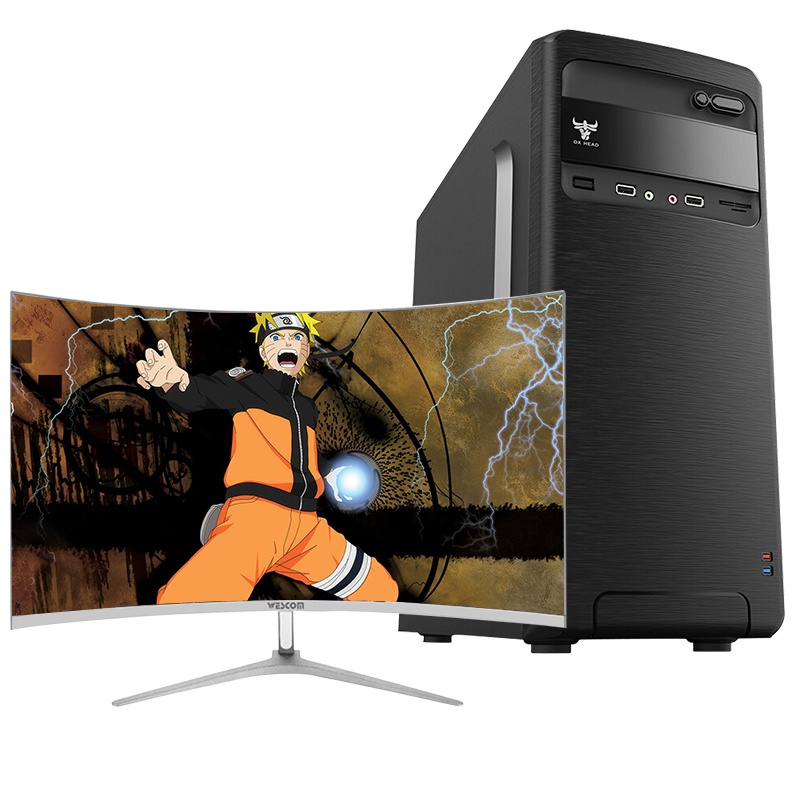 世纪之星 英特尔酷睿i3/8G高频内存/256G高速固态 SSD 台式电脑 台式机 电脑主机 组装电脑 DIY组装机 家用办公主机台式组装机电脑商务娱乐学生网课电脑+32英寸全套