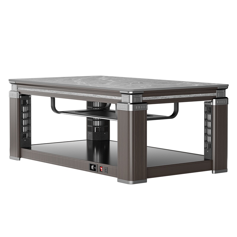 荣事达取暖桌电暖桌家用长方形升降电炉语音控制电烤桌电茶几客厅脚踏暖脚 语音控制+奢石岩板+隐藏电磁炉+全国联保