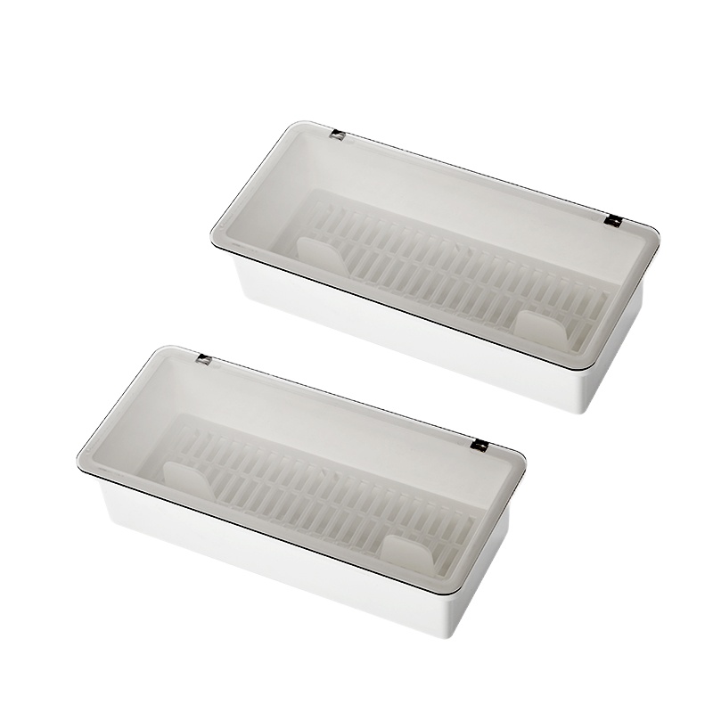 筷子笼带盖置物架家用筷子篓筷筒厨房沥水放筷勺子餐具防尘收纳盒 敬平 2个中号特惠装筷笼