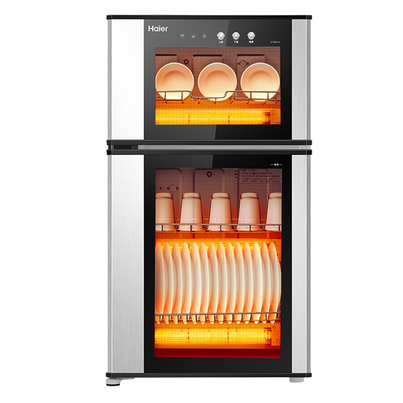 海尔(Haier)80L立式消毒柜 ZTD80-A红外线高温消毒 双层光波物理消毒 二星级消毒标准 家用大容量 消毒碗柜