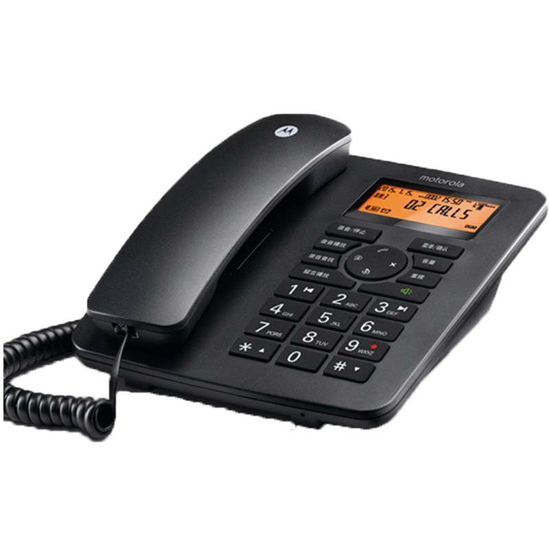 摩托罗拉(MOTOROLA)数字自动/手动插卡录音电话办公家用呼叫中心CT111C(黑色)