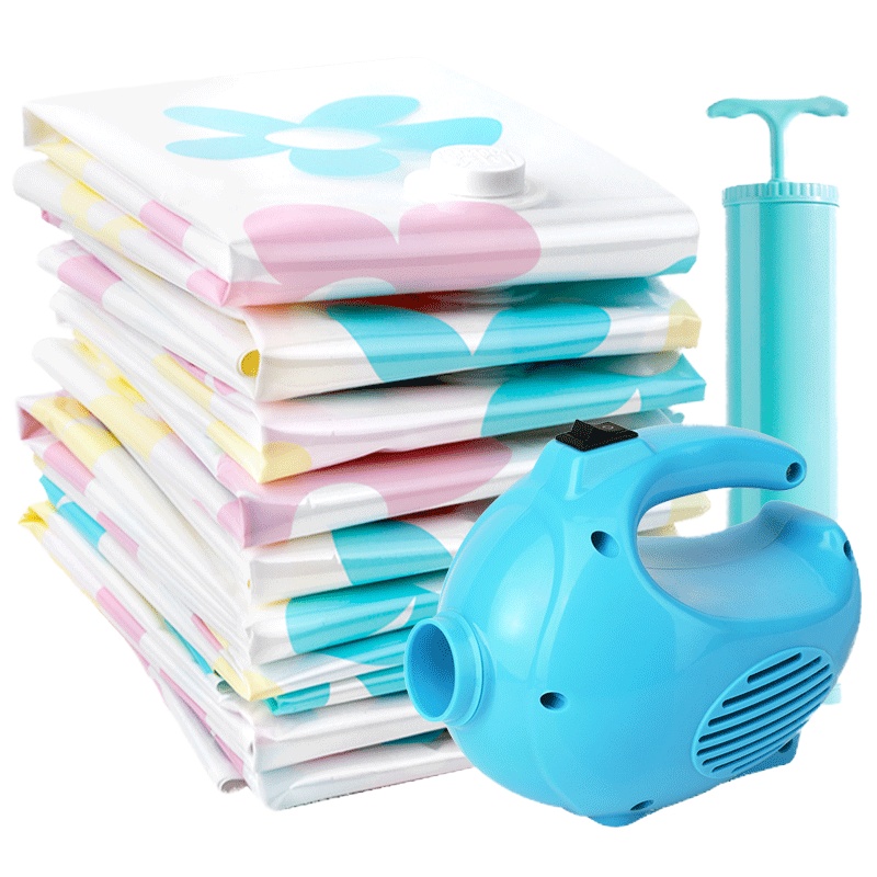 收纳博士抽空气压缩袋送电泵真空收纳袋配大功率电泵被子衣服真空收容袋共10个袋子2个抽气泵