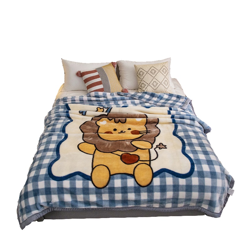 南极人(NanJiren)家纺 双层毛毯被子加厚保暖珊瑚绒毯子冬季法兰绒床单盖毯铺床拉舍尔