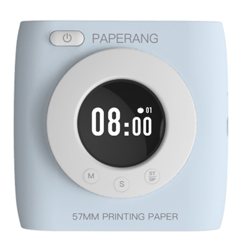 喵喵机二代P2S迷你错题打印机学生学霸拍错题试卷整理考研抄题神器家用口袋照片蓝牙连接热敏打印机 蓝色[带时钟功能]