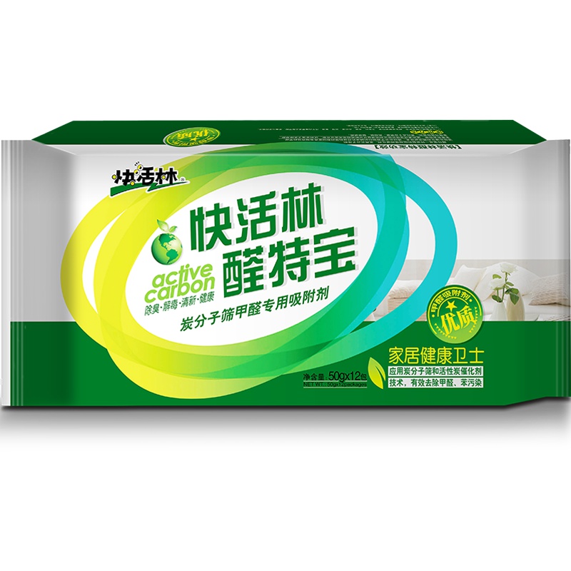 快活林醛特宝600g 活性炭 家居急入住/母婴除甲醛家装除醛木炭 家用去甲醛椰壳活性炭包