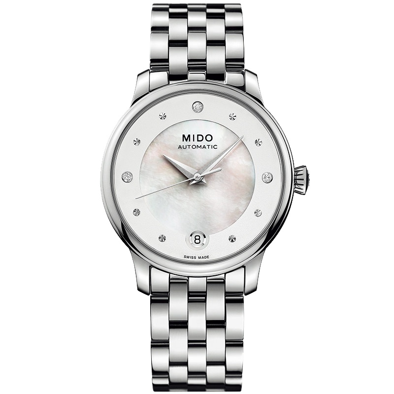 美度(MIDO)瑞士手表 贝伦赛丽系列自动机械钢带女士手表M039.207.11.106.00