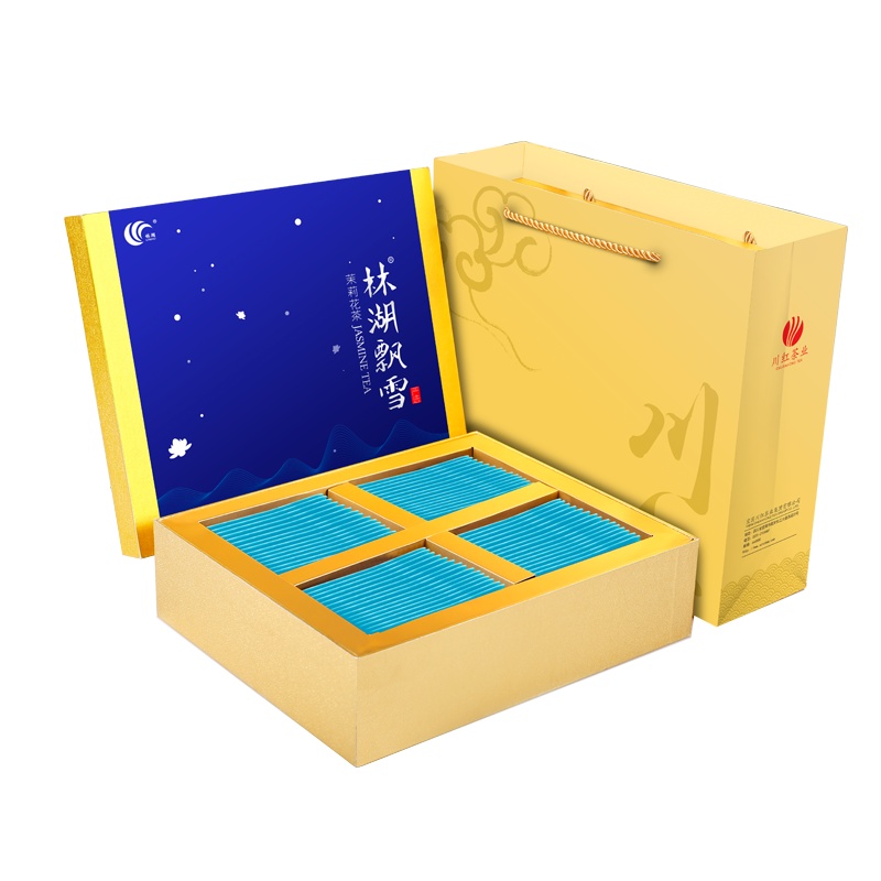 林湖飘雪 特级茉莉花茶 浓香型茶叶节日送礼礼盒240g
