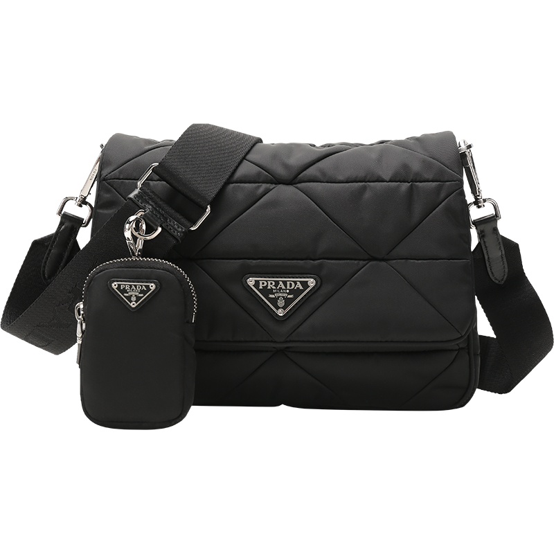 PRADA 普拉达 女士 织物单肩斜挎包带挂饰零钱包 1BD290 2DJN