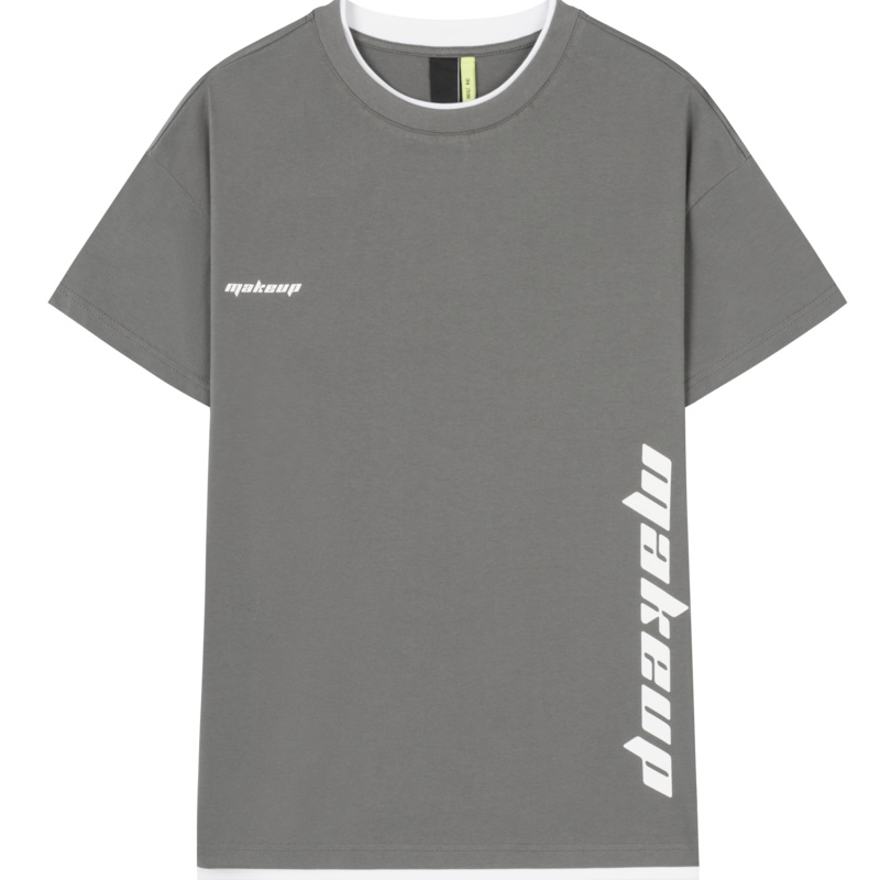 【满198减100预估价：51】森马短袖T恤男2021夏季新款宽松圆领套头衫青少年个性假两件上衣