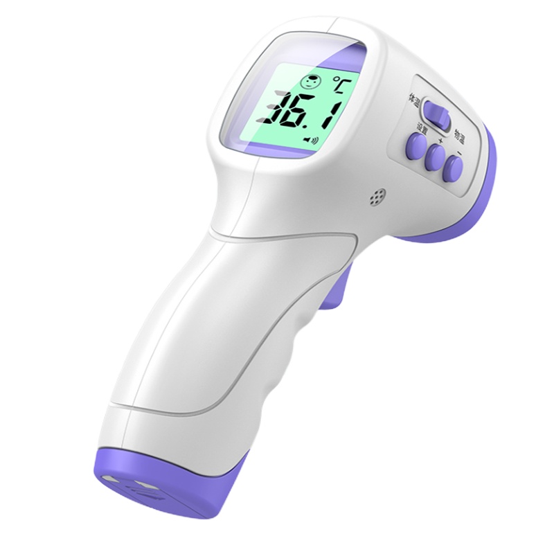 电子温度计婴儿成人家用测温仪非接触式高精度红外线测温枪 人体温度计体温表 (体温+物温双测,蜂鸣警报