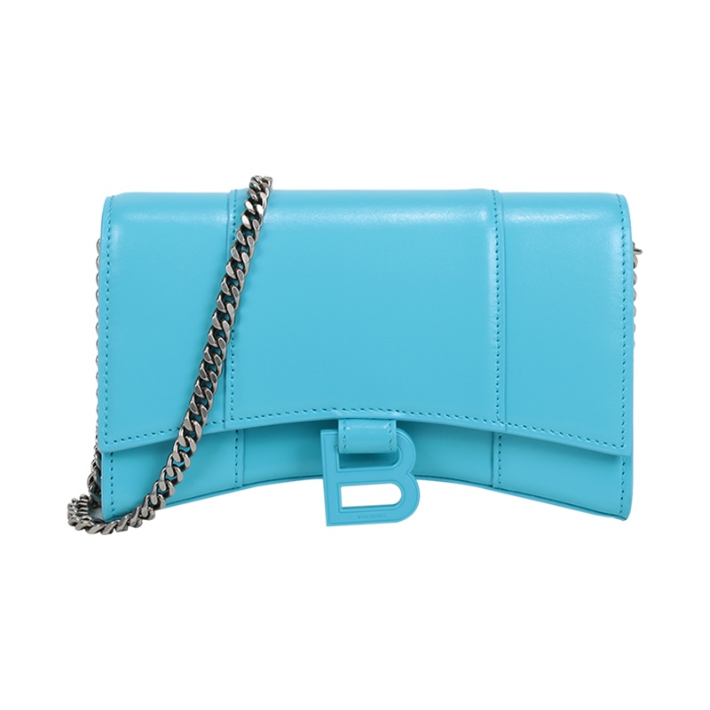 巴黎世家 BALENCIAGA 女士牛皮革Hourglass单肩斜挎包手拿包链条包沙漏包迷你款 656050 1QJ4I