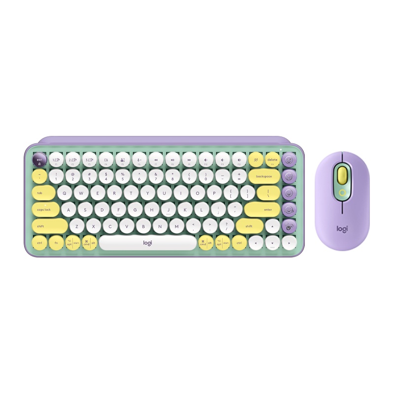 罗技(Logitech)POP MOUSE/紫+POP Keys/紫无线键鼠套装