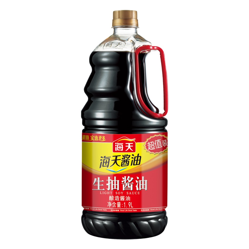 海天生抽酱油1900ml 酿造酱油火锅调味品炒菜拌米饭拌面条 海天出品