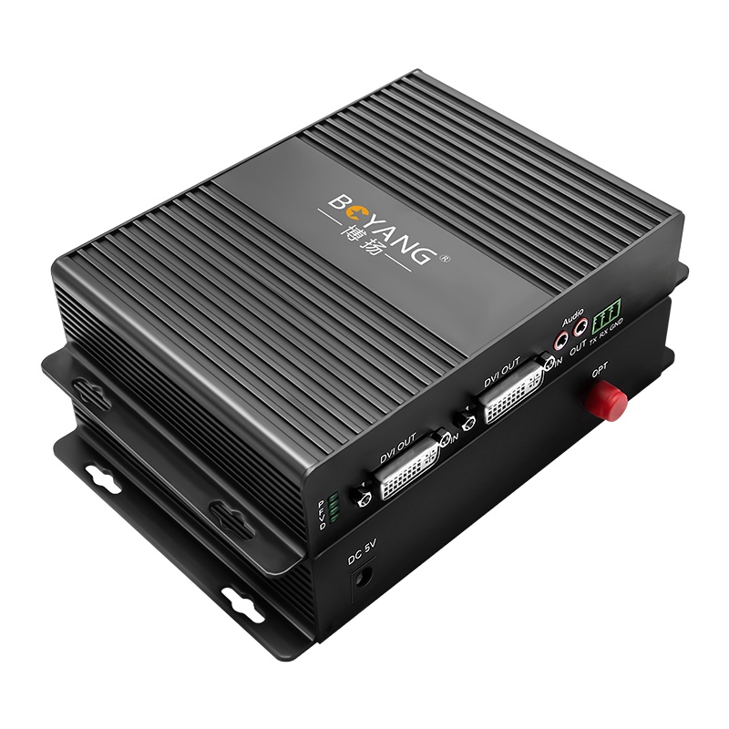 博扬(BOYANG) 非压缩全高清DVI视频光端机1路视频+环出+独立正向音频 DVI延长器 一对 BY-1DUA