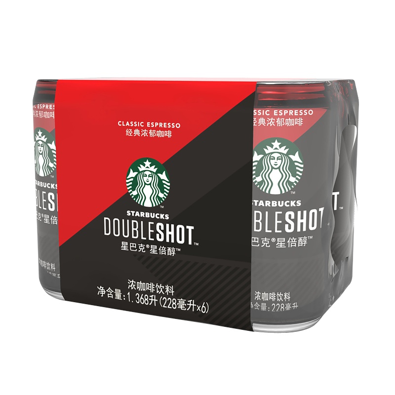 starbucks/星巴克星倍醇经典浓郁228ml*6 浓咖啡饮料