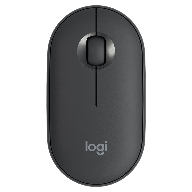 罗技（Logitech）Pebble鹅卵石轻薄型无线蓝牙静音鼠标光电蓝牙台式机笔记本电脑家用商务办公苹果MAC 黑色